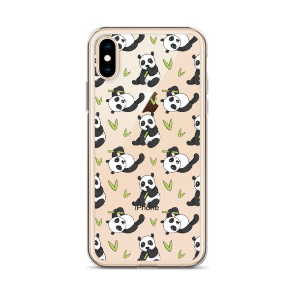 Cute Panda Bear iPhone Clear Case