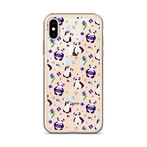 Cute Panda Presents iPhone Clear Case