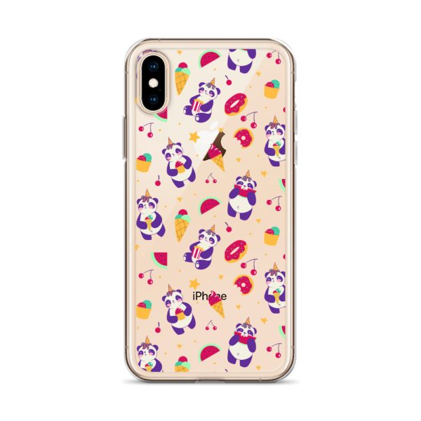 Cute Panda Sweets iPhone Clear Case