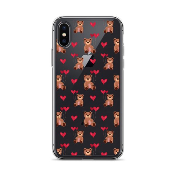 Cute Teddy Bear iPhone Clear Case