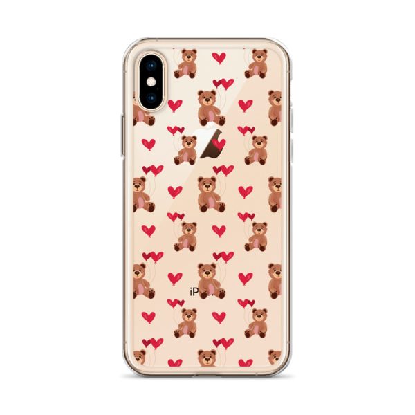 Cute Teddy Bear iPhone Clear Case