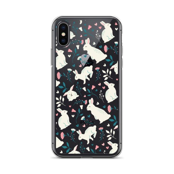 Easter Cute Rabbits iPhone Clear Case