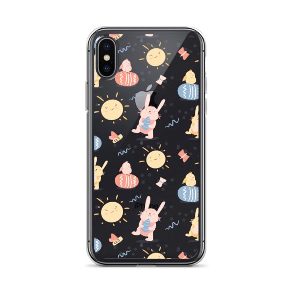 Easter Egg and Bunnies iPhone Clear Case