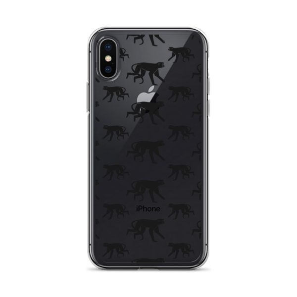 Monkey Silhouette iPhone Clear Case