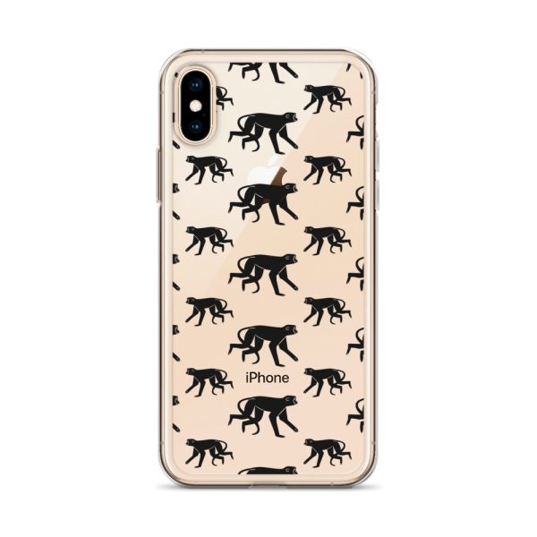 Monkey Silhouette iPhone Clear Case