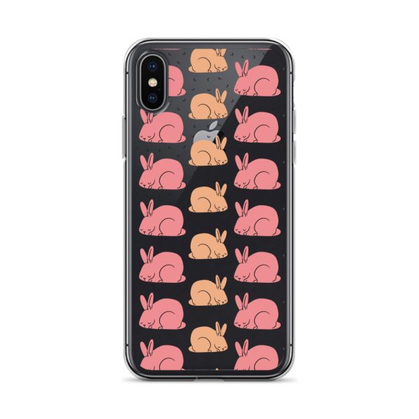 Pink Bunnies iPhone Clear Case