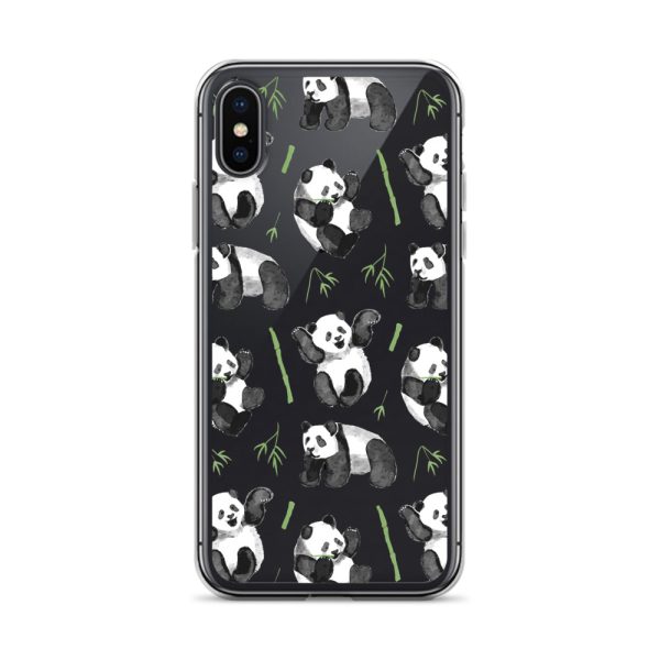 Watercolor Panda Bear iPhone Clear Case
