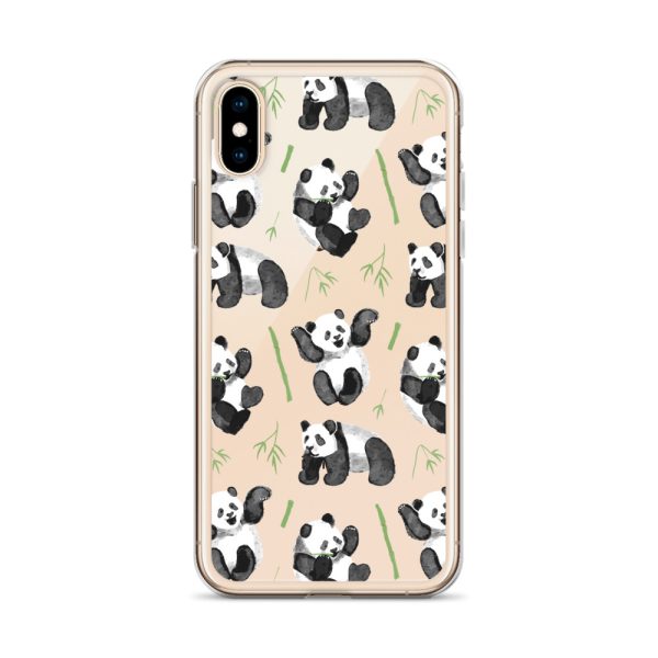 Watercolor Panda Bear iPhone Clear Case