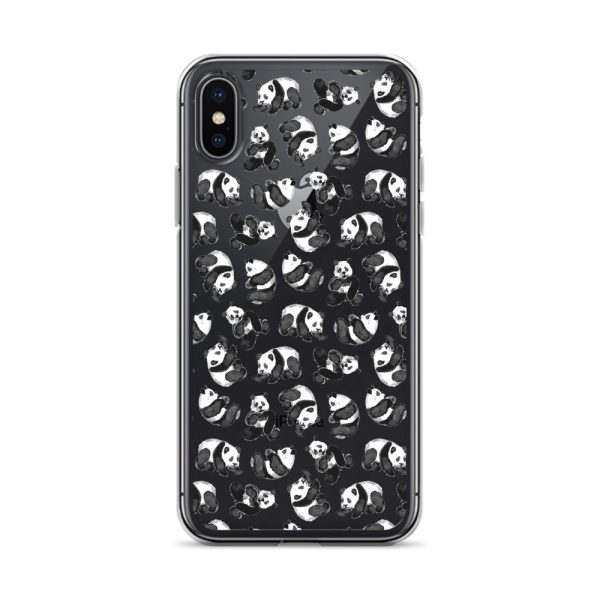 Watercolor Panda Bears iPhone Clear Case