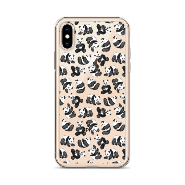 Watercolor Panda Bears iPhone Clear Case