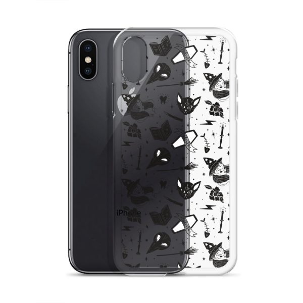 Black and White Halloween iPhone Clear Case