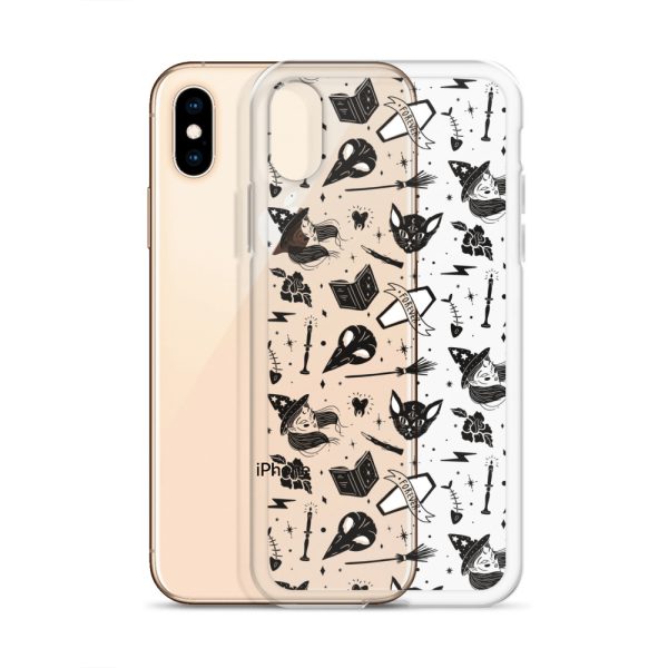 Black and White Halloween iPhone Clear Case