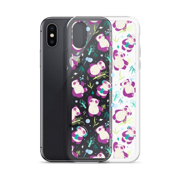 Cute Panda Bamboo iPhone Clear Case