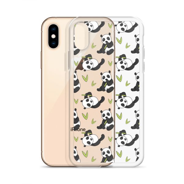 Cute Panda Bear iPhone Clear Case