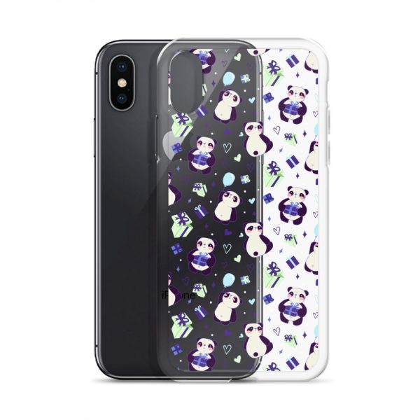 Cute Panda Presents iPhone Clear Case