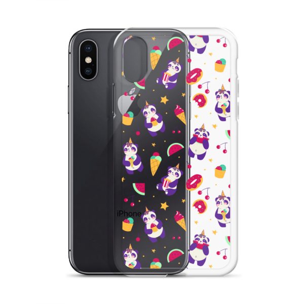 Cute Panda Sweets iPhone Clear Case