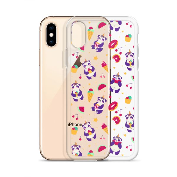 Cute Panda Sweets iPhone Clear Case