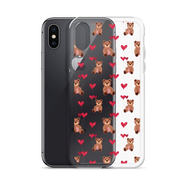 Cute Teddy Bear iPhone Clear Case