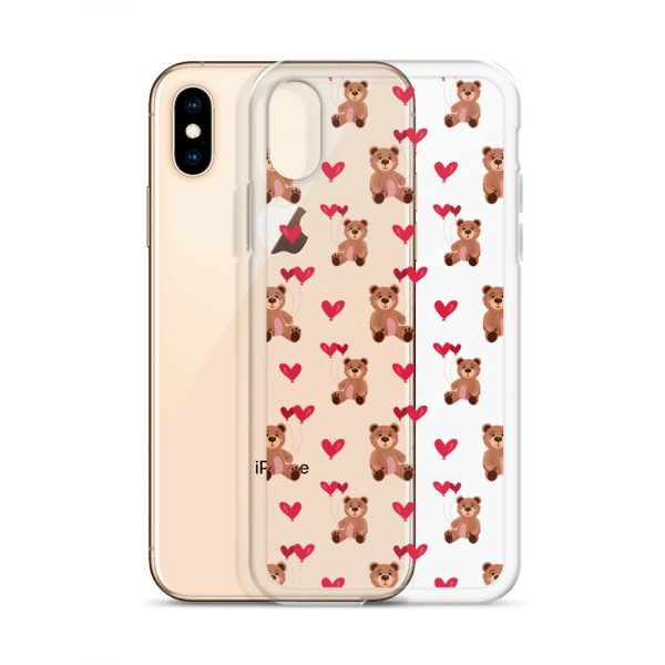 Cute Teddy Bear iPhone Clear Case