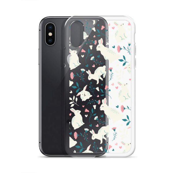 Easter Cute Rabbits iPhone Clear Case