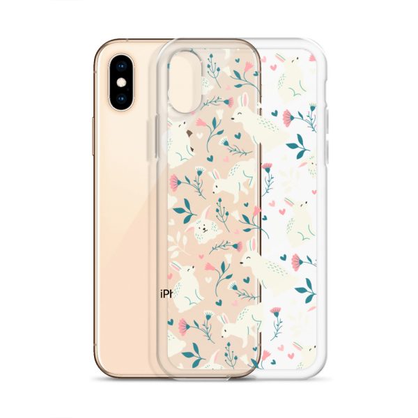 Easter Cute Rabbits iPhone Clear Case