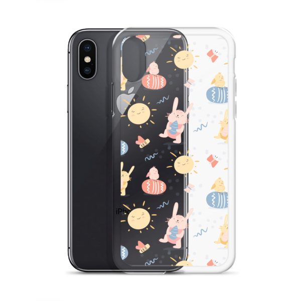 Easter Egg and Bunnies iPhone Clear Case
