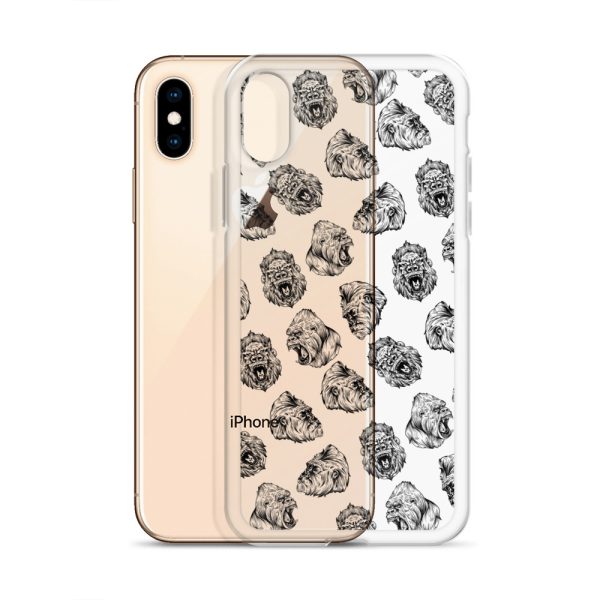 Illustrated Gorilla Seamless iPhone Clear Case