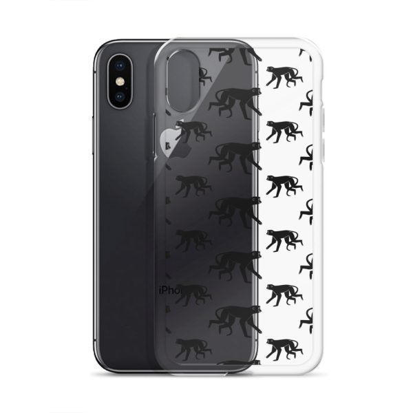 Monkey Silhouette iPhone Clear Case