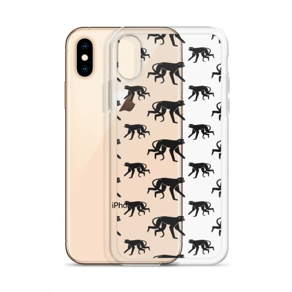 Monkey Silhouette iPhone Clear Case