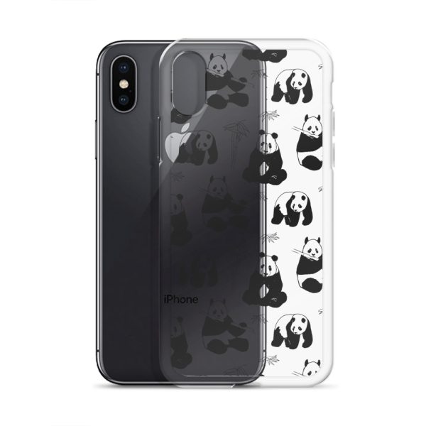 Panda Bears Bamboo iPhone Clear Case