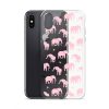 Seamless Elephant Silhouette iPhone Clear Case