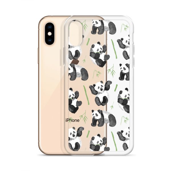 Watercolor Panda Bear iPhone Clear Case