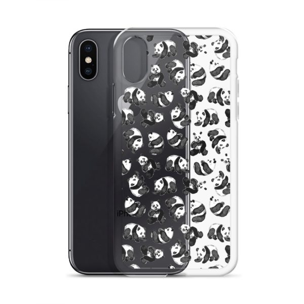 Watercolor Panda Bears iPhone Clear Case