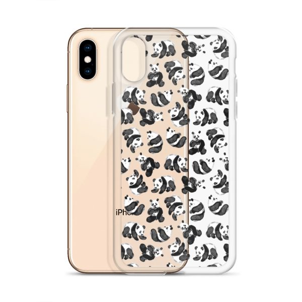 Watercolor Panda Bears iPhone Clear Case