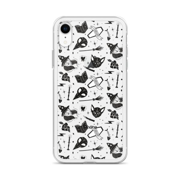 Black and White Halloween iPhone Clear Case