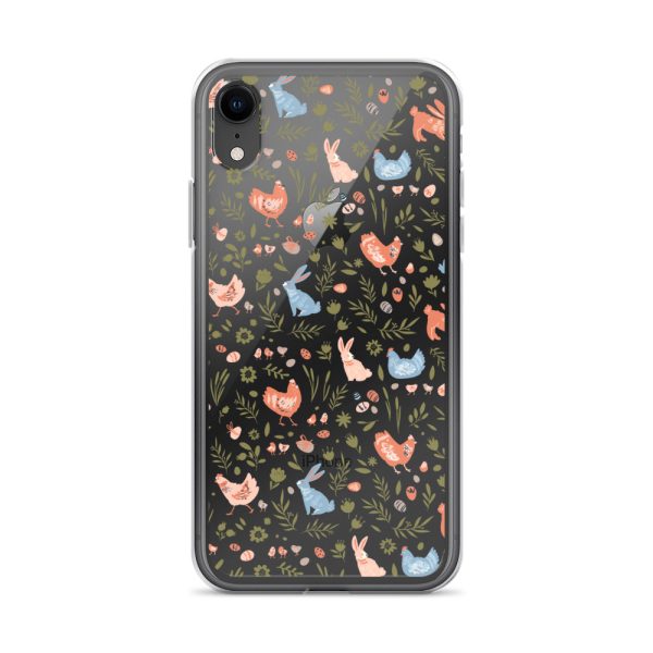 Bunnies and Hens Easter iPhone Clear Case