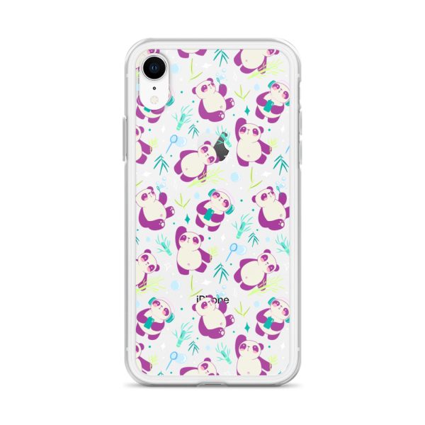 Cute Panda Bamboo iPhone Clear Case