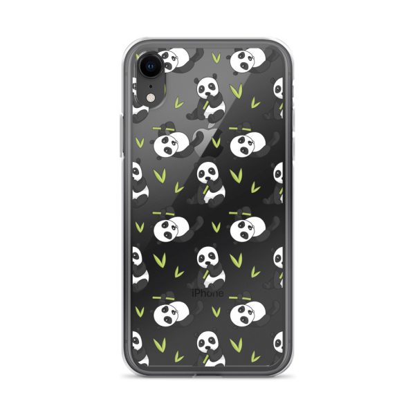 Cute Panda Bear iPhone Clear Case