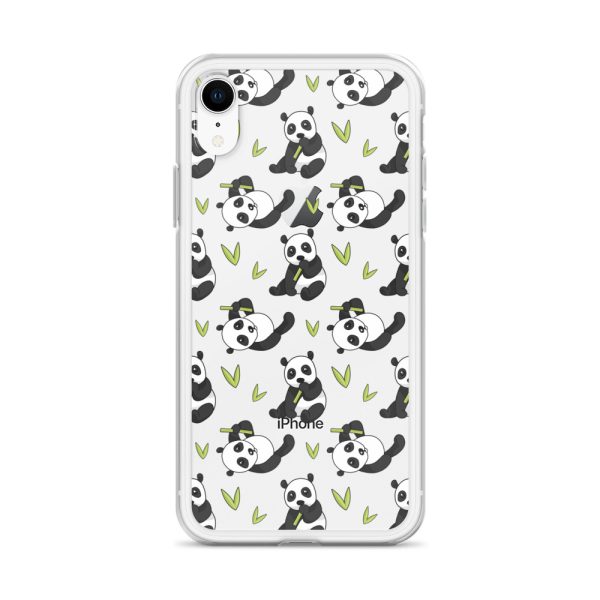 Cute Panda Bear iPhone Clear Case
