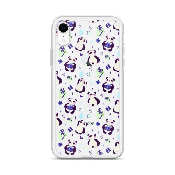 Cute Panda Presents iPhone Clear Case