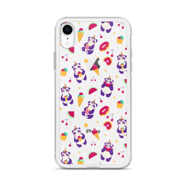 Cute Panda Sweets iPhone Clear Case