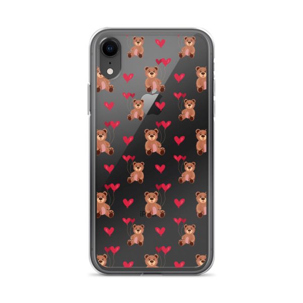 Cute Teddy Bear iPhone Clear Case