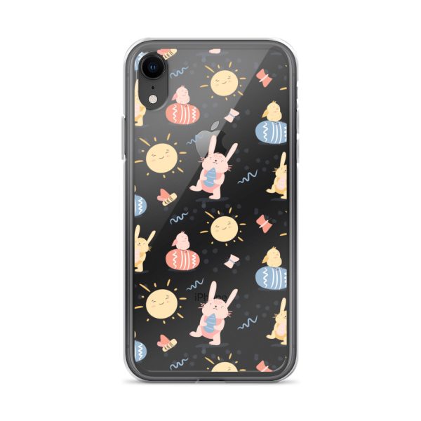 Easter Egg and Bunnies iPhone Clear Case