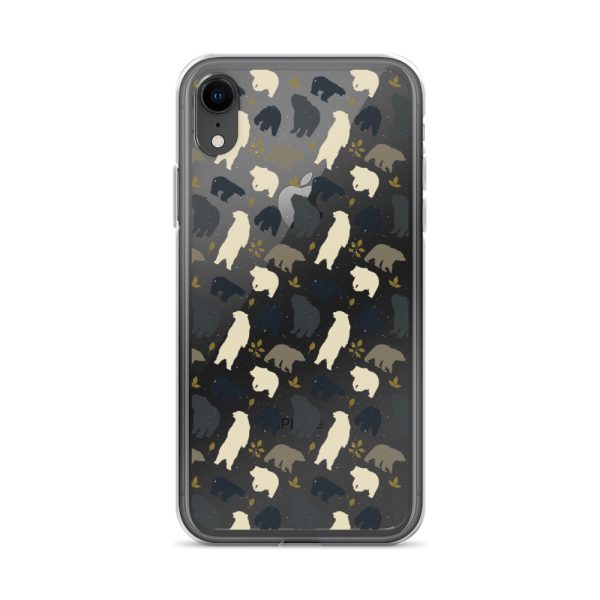 Forest Bear Silhouette iPhone Clear Case