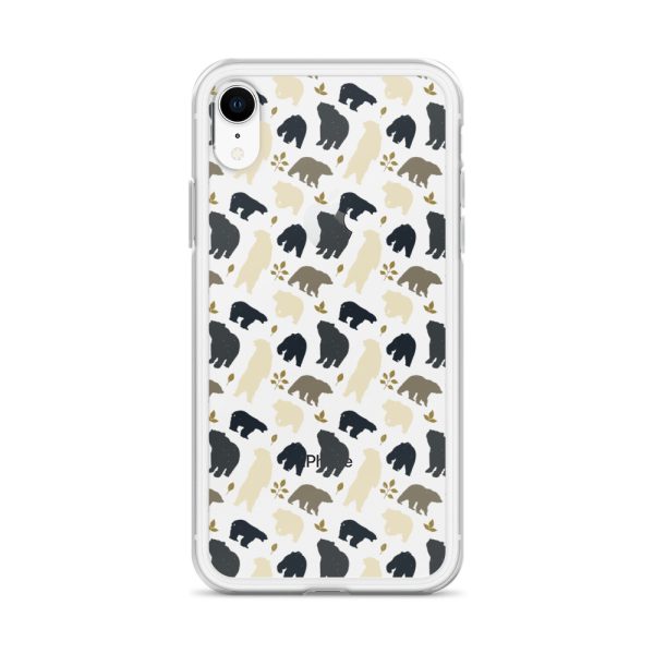Forest Bear Silhouette iPhone Clear Case