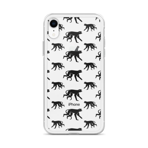 Monkey Silhouette iPhone Clear Case