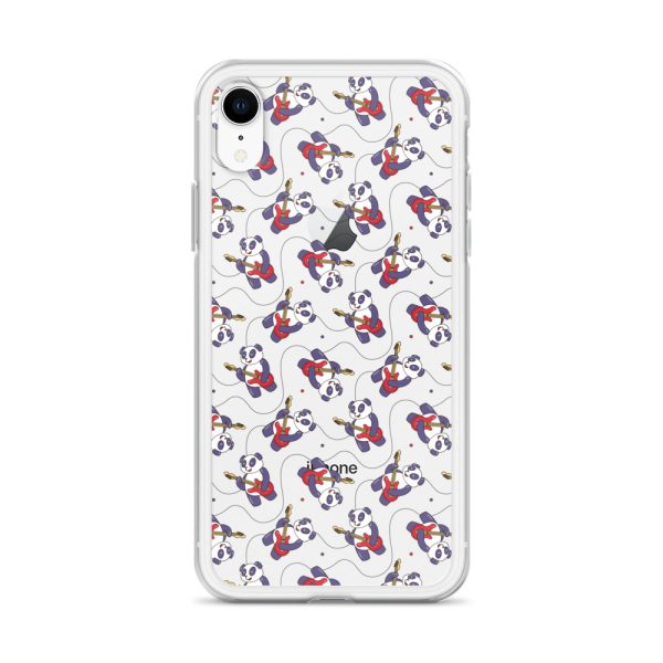 Panda Guitarist iPhone Clear Case