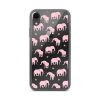 Seamless Elephant Silhouette iPhone Clear Case