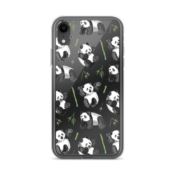 Watercolor Panda Bear iPhone Clear Case