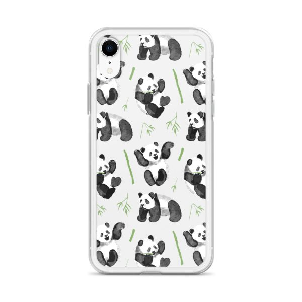 Watercolor Panda Bear iPhone Clear Case